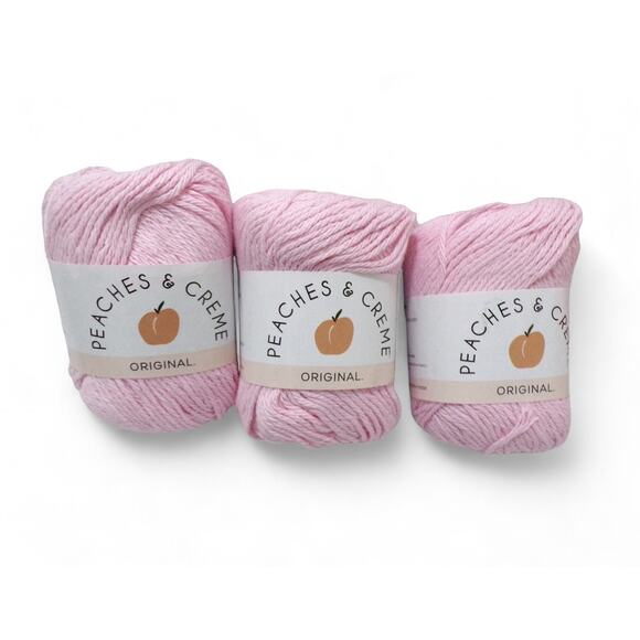 (3) Skeins 100% Cotton Yarn, 2.5 Oz each, Still in Package Pastel Pink - Picture 1 of 2